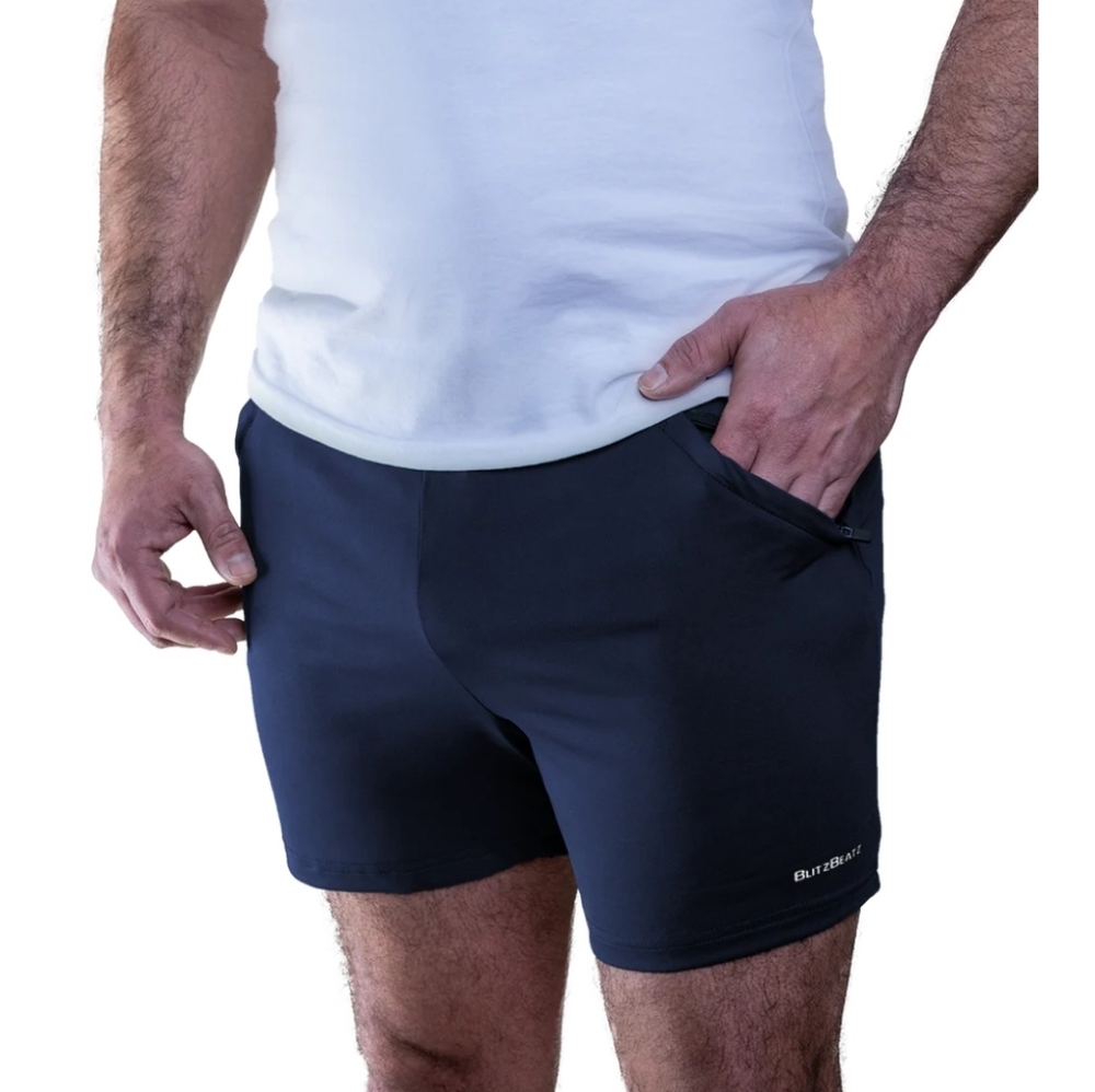 BlitzBeatz Mid-Length Navy Blue Shorts